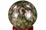 Polished Rhodonite Sphere - India #116167-1